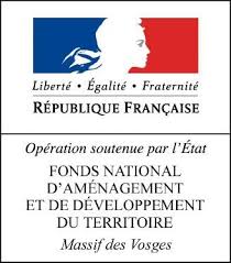 Logo CGET Fond National daménagement et de developpement du territoire Massif des Vosges