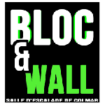 logo block and wall